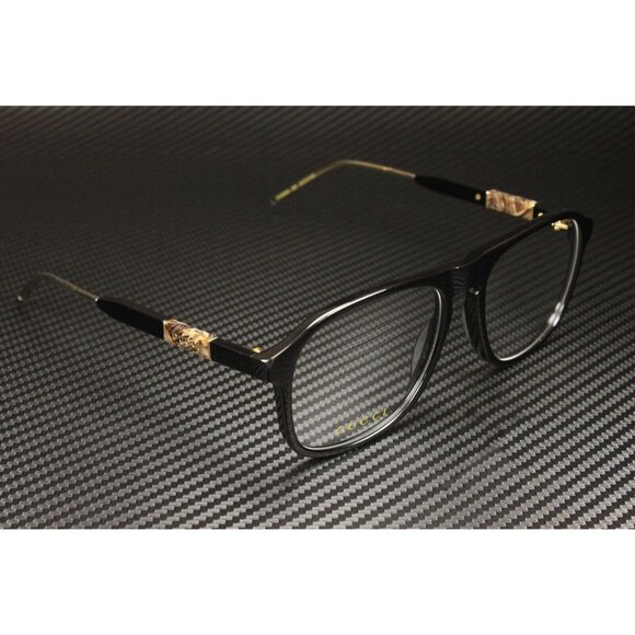 Gucci Black Square Mens Eyeglasses New - Picture 2 of 3